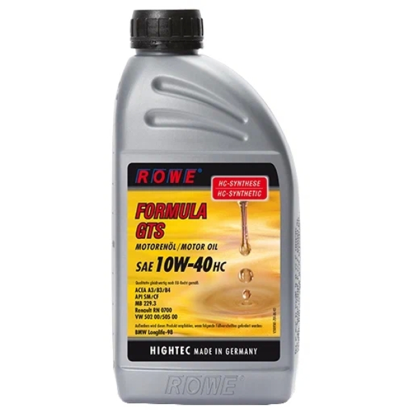Моторное масло Rowe Hightec Formula GT SAE 10W-40 HC  синт. Медведь Автозапчасти