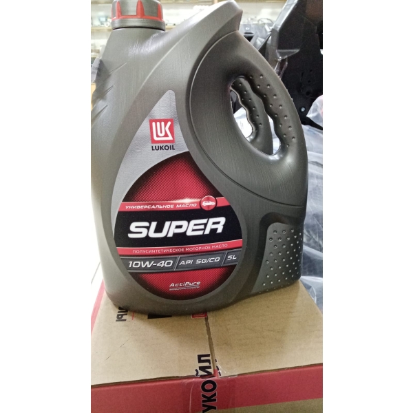 Масло моторное СУПЕР SG/CD 10W40 п/синт.5л ЛУКОЙЛ 19193 Медведь Автозапчасти